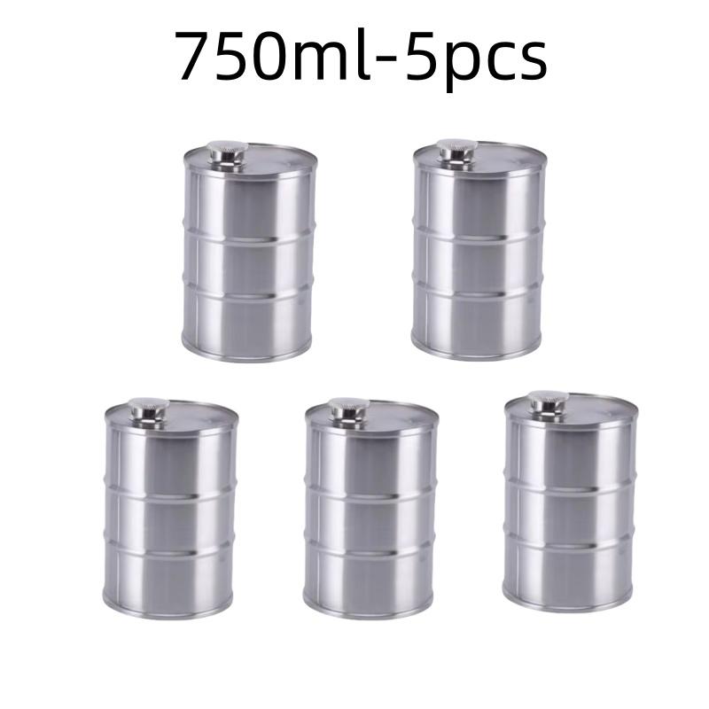 1Pc 25oz Water Bottle Drums Whisky  Portable Stainless Steel Hip Flask