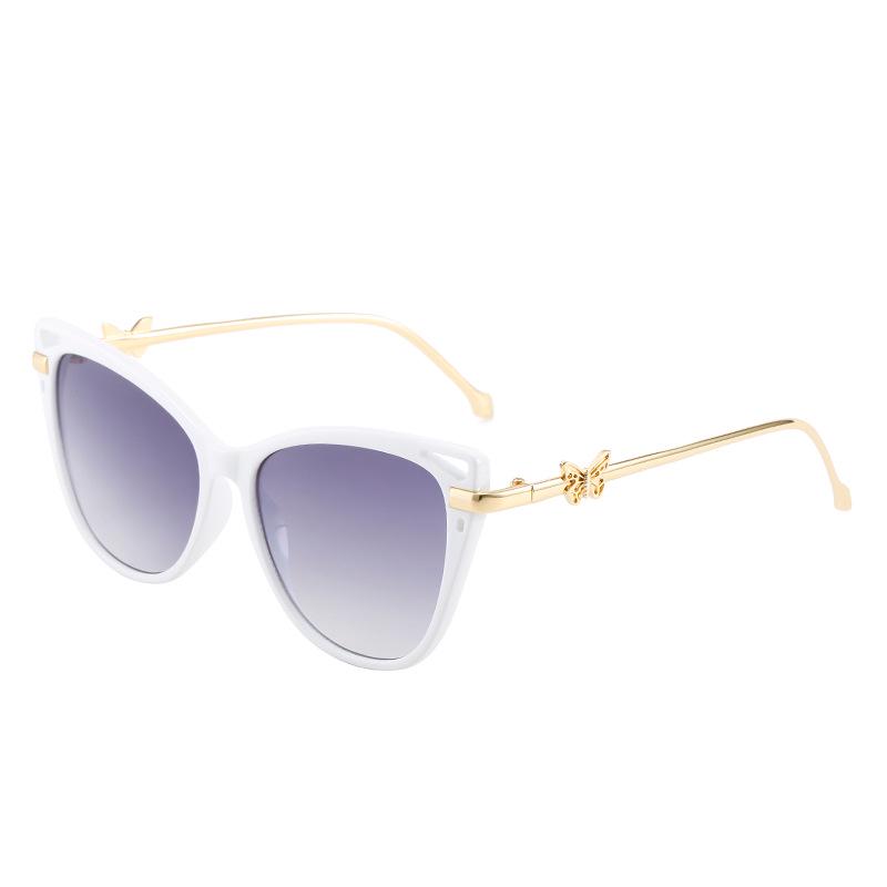 Óculos de Sol Femininos Cat Eye Borboleta Primavera 2022 - Armação de Metal Tendência, Estilo INS