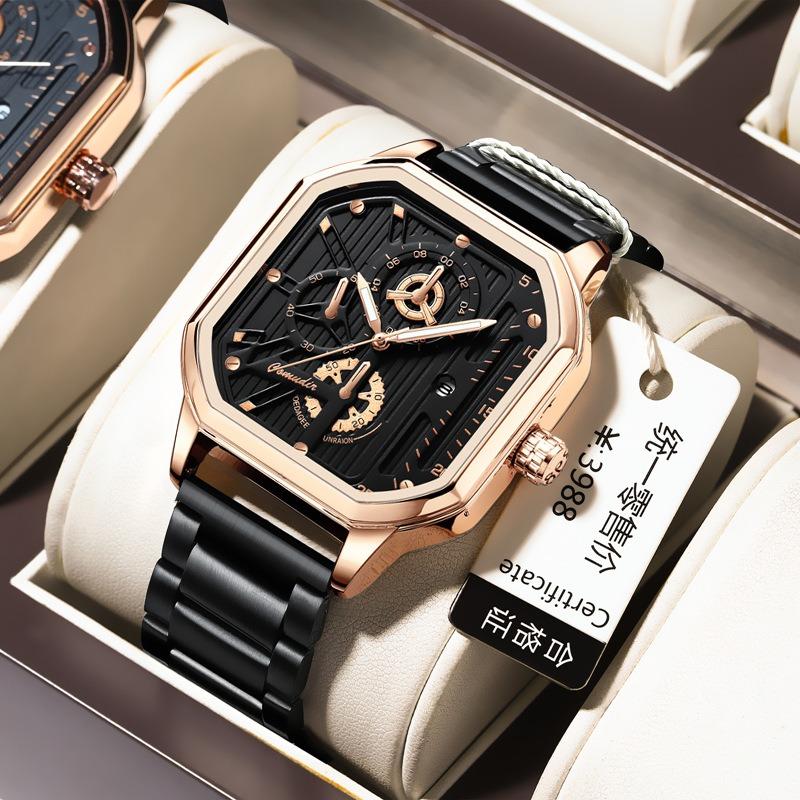 Square Men's Watch Men's Calendar Fashion Quartz Watch