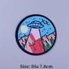 Outdoor Scenery Embroidered Patches for Clothing Thermoadhesive Sea Wave Patch Cloudy Rainy and Sunny Iron on Fusible Patch DIY
