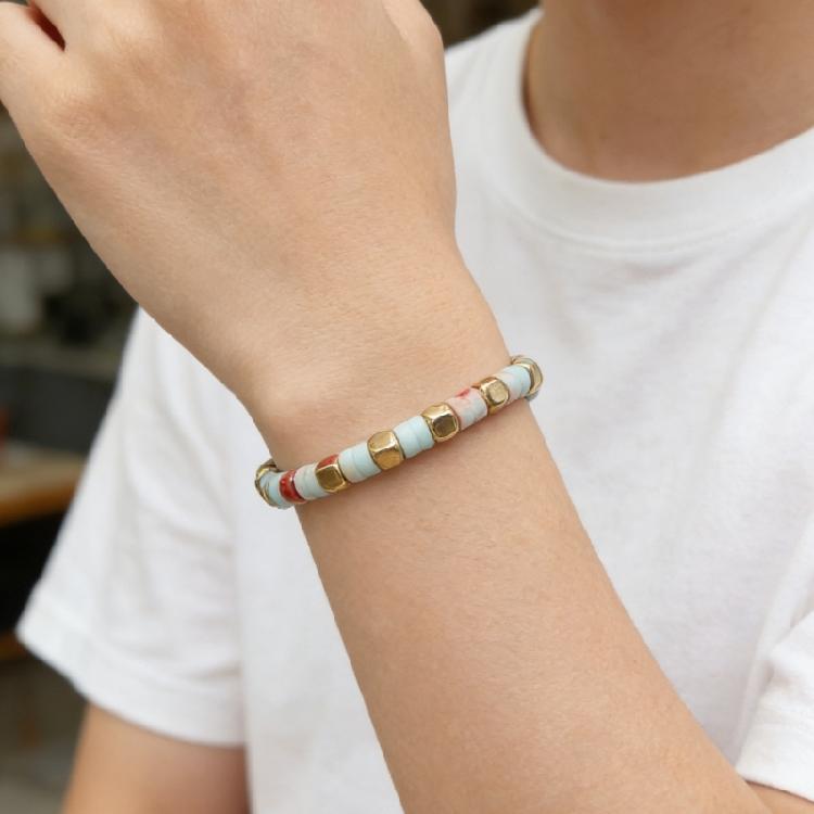 Unique Patterned Shoushan Stone Bracelet Featuring Handcrafted Beads for Distinctive Women's Fashion Statements