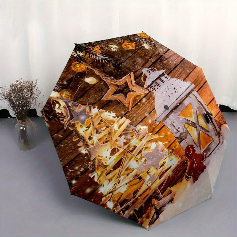 1pc Christmas Decorations Themed High-quality Umbrella,Automatic Opening and Closing Umbrella,Multi-functional Umbrella G0811191