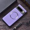 Lychee Leather Magnetic Phone Case For Google Pixel 9 Pro XL For Magsafe Magsafing Cover For Pixel 9 Pro XL 8a 7 6 Pro Holster Protective Back Cover