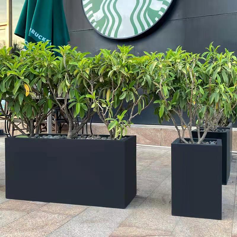 Stainless Steel Rectangular Flower Box Planter for Outdoor Spaces