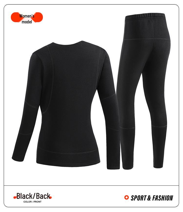 Intelligentes USB-Heizunterwäsche-Set für Damen und Herren - Elektrisch warm, kältebeständige Plüschkleidung mit konstanter Temperaturregelung