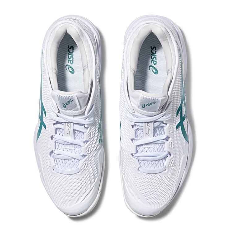 Asics Court FF 3 Tennisschuhe Herren Weiß/Grün 1041A574-100