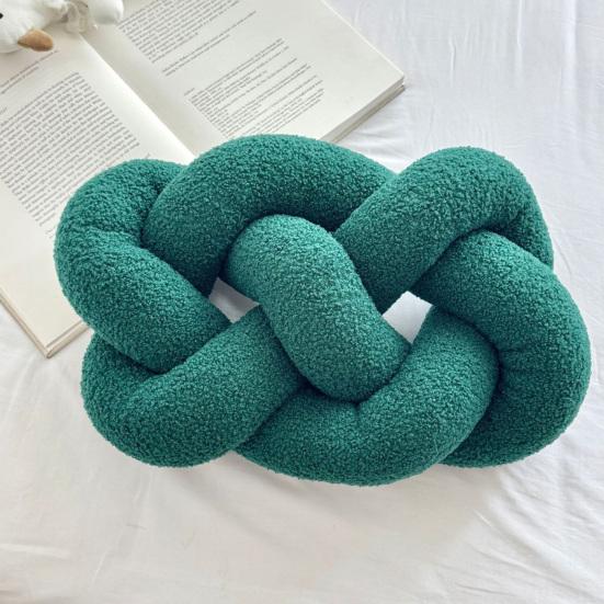 Knitted Knot Pillow Handmade Decorative Throw Pillows Soft Sofa Cushion Home Bedroom Decor Gift for Holidays Parties