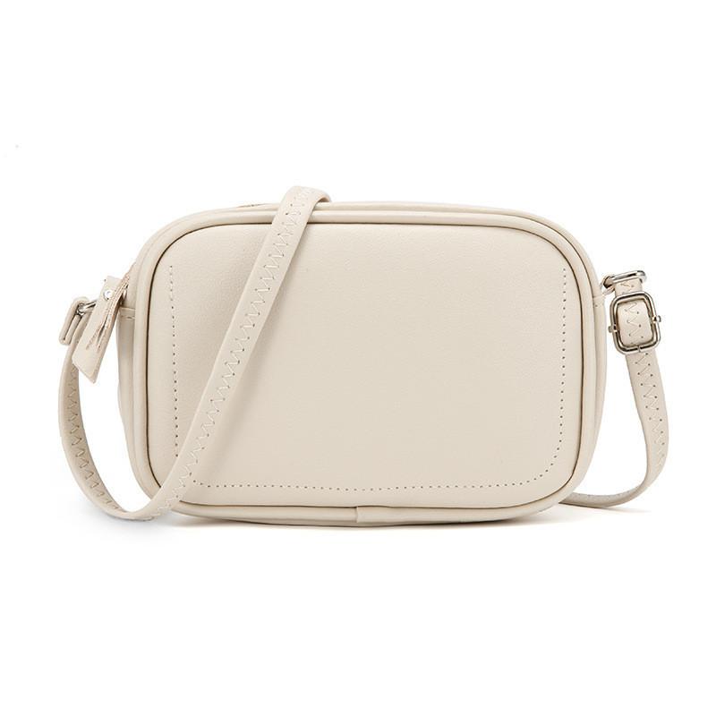 Stylish Solid Color Shoulder Bag For Women Urban Minimalist Style Pu Material Wholesale Bags белый