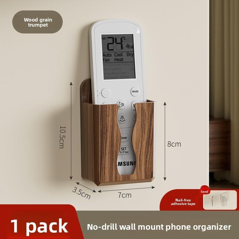 Modern Minimalist Abs Wall Mount Remote And Phone Organizer For Bedroom Storage