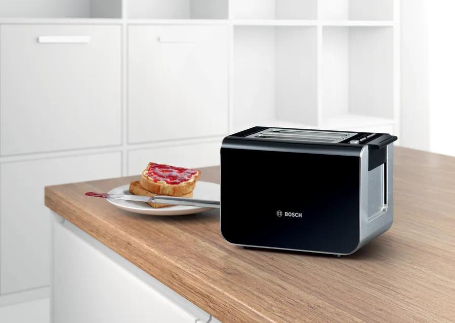 Toaster Bosch Styline Tat8613N Black 1 Pc