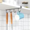 Küchenutensilien Aufbewahrungsregal Stanzfrei Hängender Tassenhalter Unter dem Schrank Haken Zuhause Lappen Organisationsregal Metall Tassenhalter