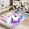 1pc Unicorn Flowers Carpet Anti Slip Polyester Floor Mat for office.Bedroom