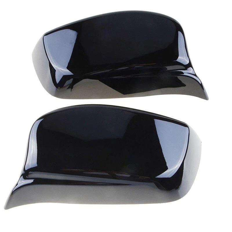 For BMW 5 Series E60 2004-2007 Glossy Black Carbon Fiber Pattern Rearview Exterior Side Mirror Caps 51167078359 51167078360