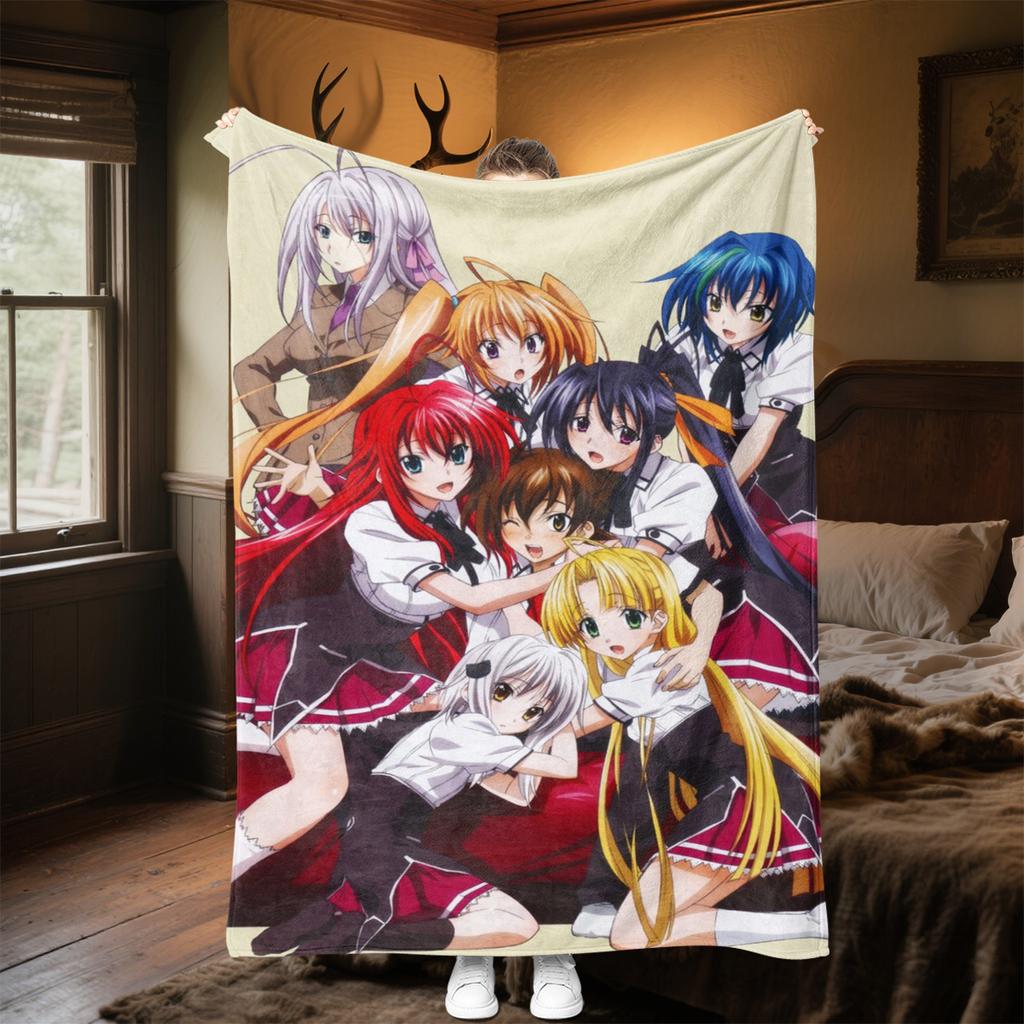 High School Dxd Plush Blanket Soft Comfortable All Seasons Blanket Sofa Office Naps Blanket Outdoor Travel Throw Perfect Gift