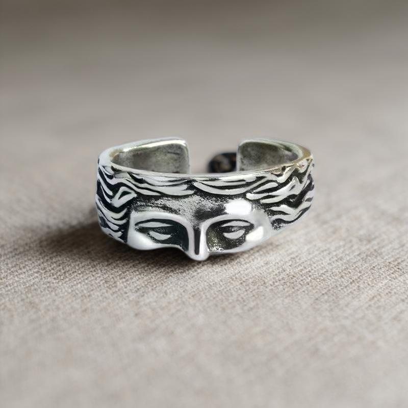 Venus Exaggerated Cold Style European Retro Openable Index Ring Ancient Color