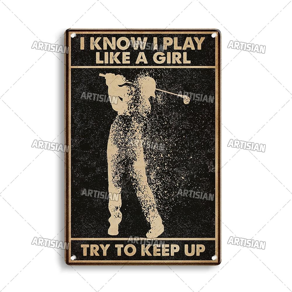 Artisian Sport Metal Plate Golf Tin Sign Vintage Decorative Poster Wall Decor Garage Bar Pub Club Hotel Kitchen Home Man Cave