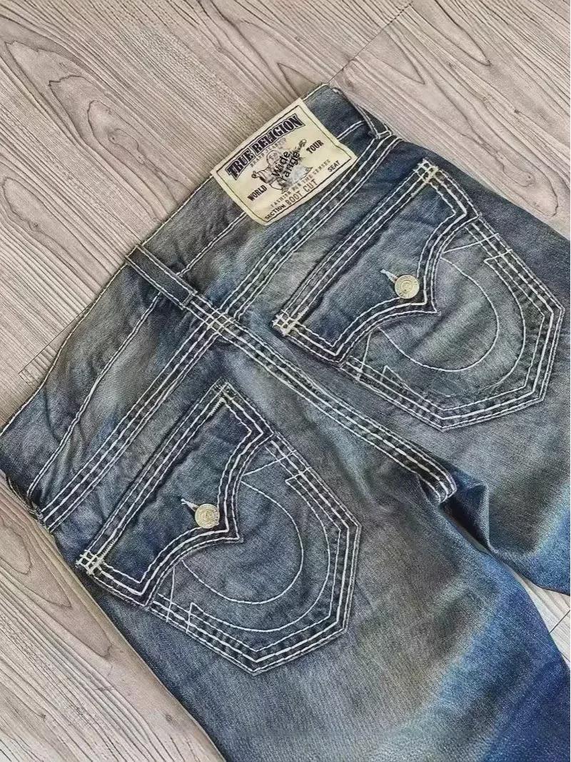 

Американские джинсы High Street White Line Buddha черные прямые мужские S чёрный