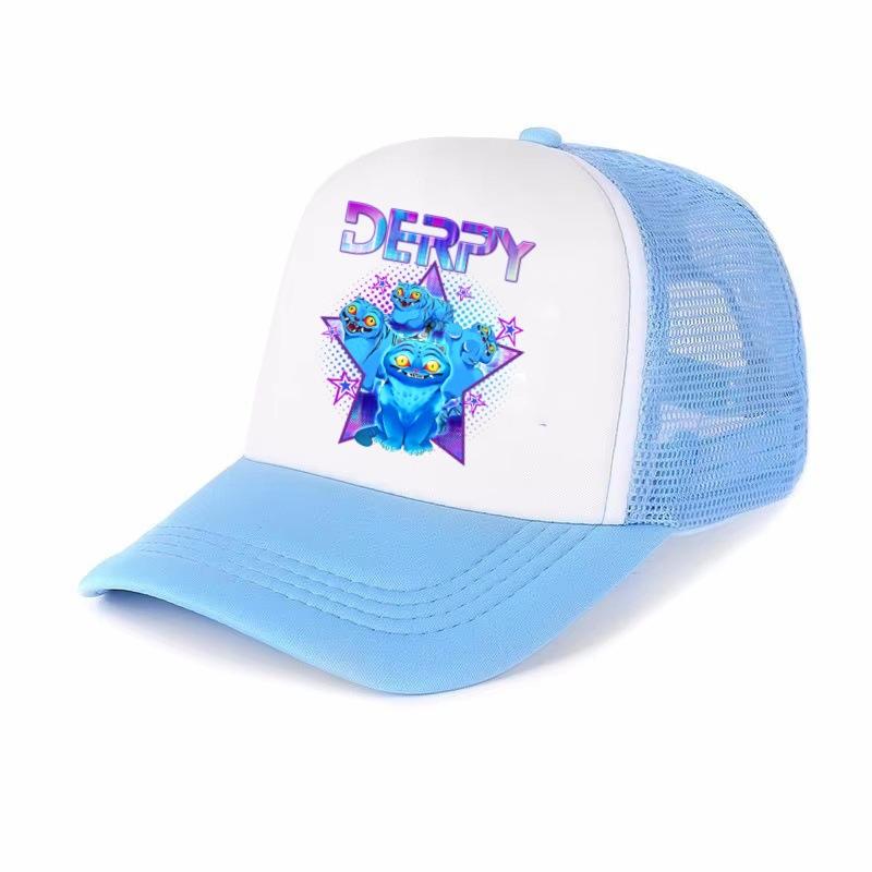 Cute Demon Hunter Girls' Baseball Cap Adjustable Casual Printed Mesh Sun Hat for Kids
