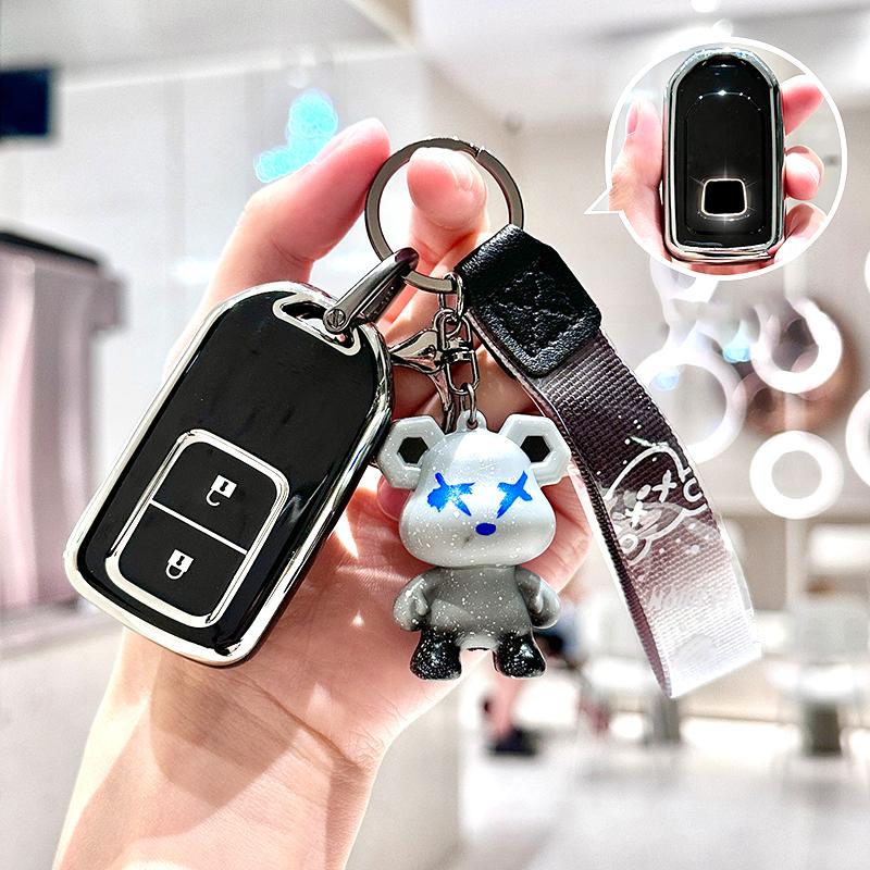 Auto Shell Fob Keychain Keyless For Honda Br-V Vezel Jazz Freed Pilot Accord Civic 8 10 11 Th Gen Hr-V Cr-V Car Key Cover Case
