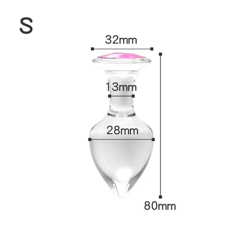 High Quality Glass Anal Plug Smooth Butt Plug Prostate Stimulator Adult Masturbation Sex Toys for Male Female Gay