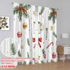 2pcs,2D Plane Printing Minimalist Curtains Christmas Tree Gifts Stars (2) Polyester (without Rod) Gifts Use for Bedroom, Living