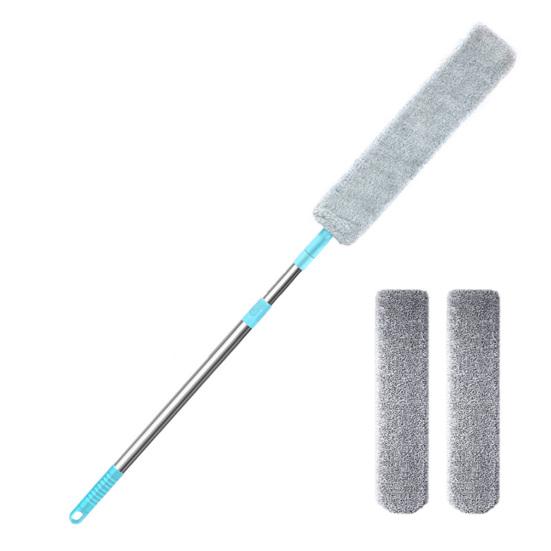 Retractable Gap Dust Cleaning Tool with 2 Microfiber Clothes Long Handle Flat Duster Flexible Dusting Accessory