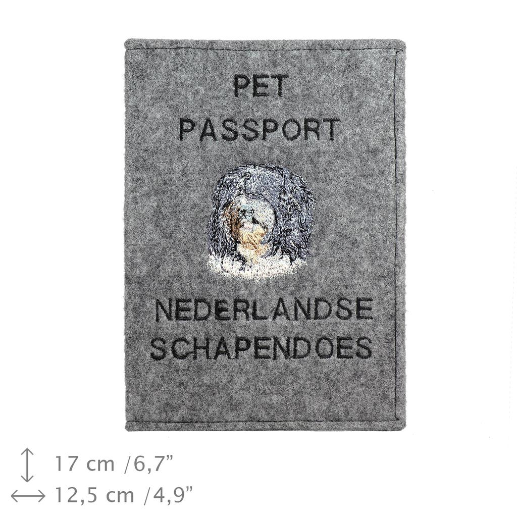 Schapendoes, Cão Pastor Holandês, Nederlandse Schapendoes - Porta-passaporte de cão, porta-documentos, presente para o viajante da marca Art-Dog
