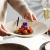 Ceramic Tableware Plate  New Printed Western Tableware Steak Plate Flat Plate Salad Rice Bowl Pasta Soup