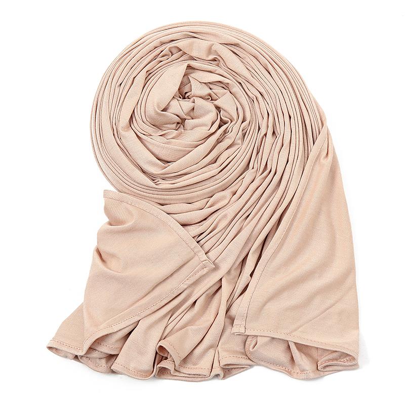 Cotton Jersey Instant Hijab Scarf Muslim Fashion Plain Wraps Soft Women'S Head Hood Scarf Elasticity Shawls Underscarf Headscarf