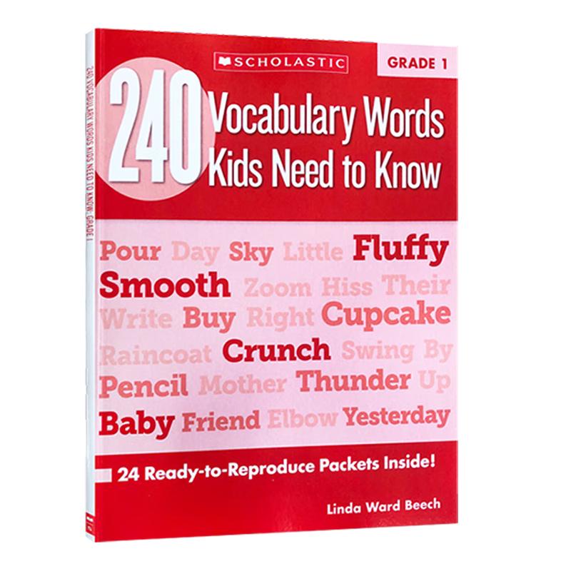 240 Essential English Vocabulary Words Workbook for Grade 1