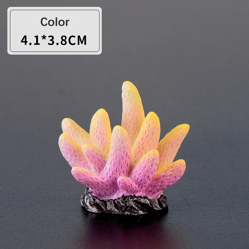 Colorful Mini Artificial Coral Cute Ornamental Fish Gifts Aquarium Decor Multicolor Resin Fashion Diy Art Craft Fish Tank Decora