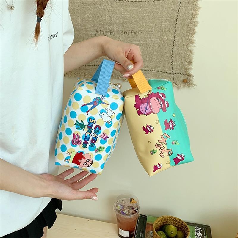 Cute Crayon Shin-Chan Handbag Makeup Bag Travel Portable Cosmetic Bag Toiletries Organizer Waterproof Large Capacity Storage Bag