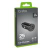 Carregador de Carro USB-A USB-C 25W com Power Delivery - Preto