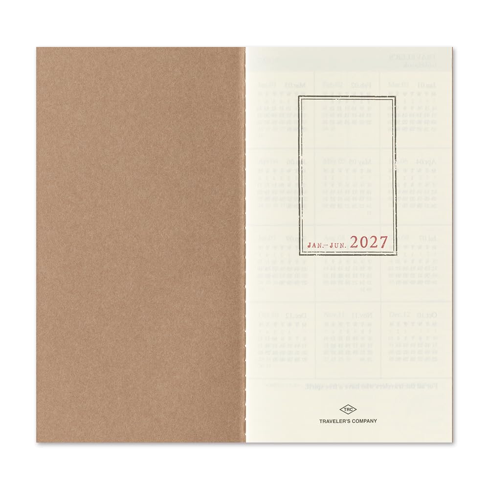 Traveler's Notebook Refill 2027 A5 Slim Vertical 14496006 (Starting In January 2027)