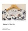 Xin Xing Cotton Linen Pastoral Print Dress: Soft, Gentle, Loose Fit for Spring and Autumn