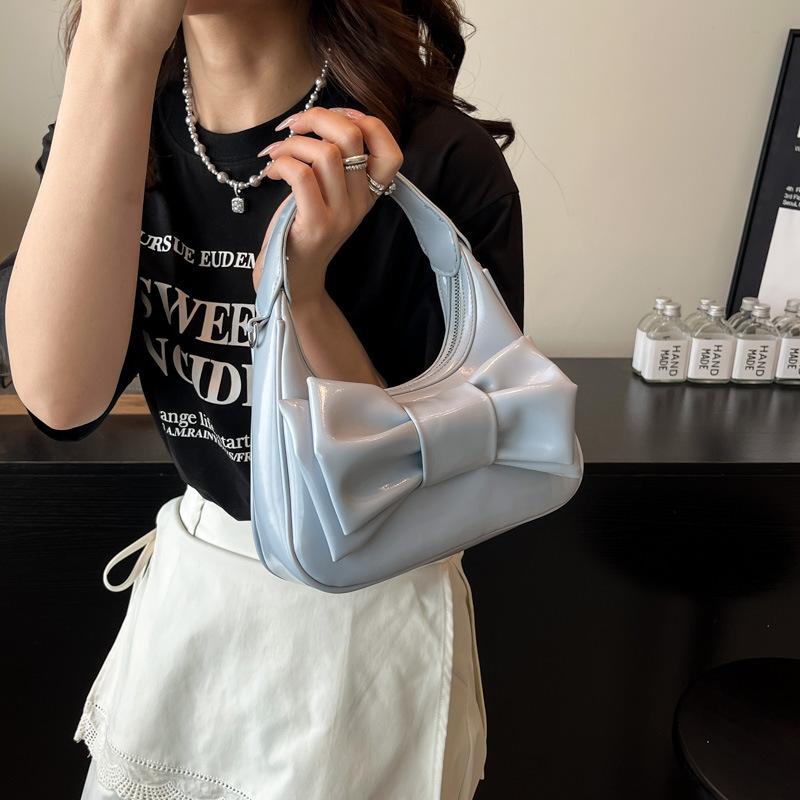 Bow Handbag Bag Women's Summer New Fashion Simple Casual Shoulder Messenger Bag