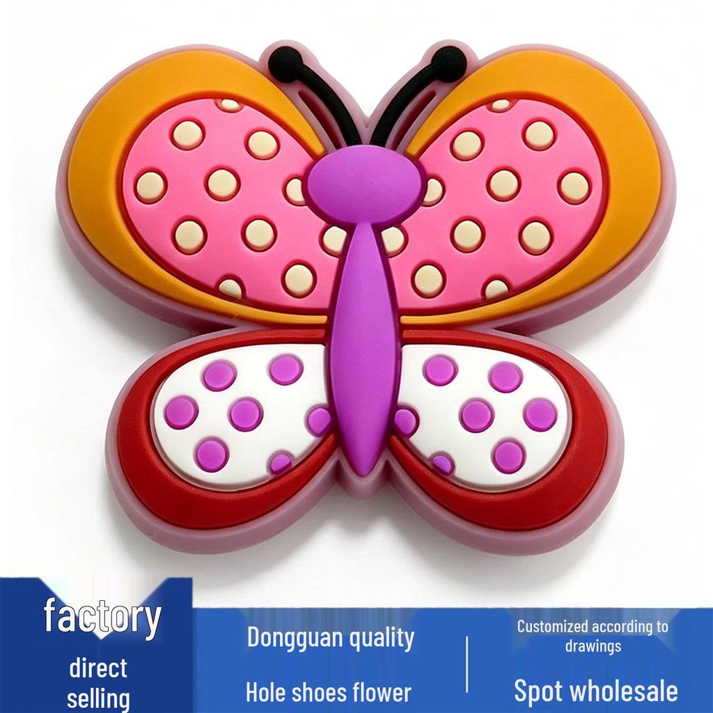 Butterfly Series Crocs Flower Charms: Cute, Versatile PVC Shoe Decorations