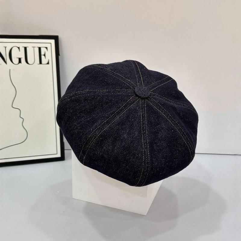 Cowboy fisherman hat children spring and autumn versatile retro literary navy hat clouds show face little beret octagonal hat