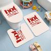 Formula 1 (19) Flannel Toilet 3 Piece Set Soft Bathroom Toilet Seat Cover Non-Slip Bath Rug Home Bathroom Decor
