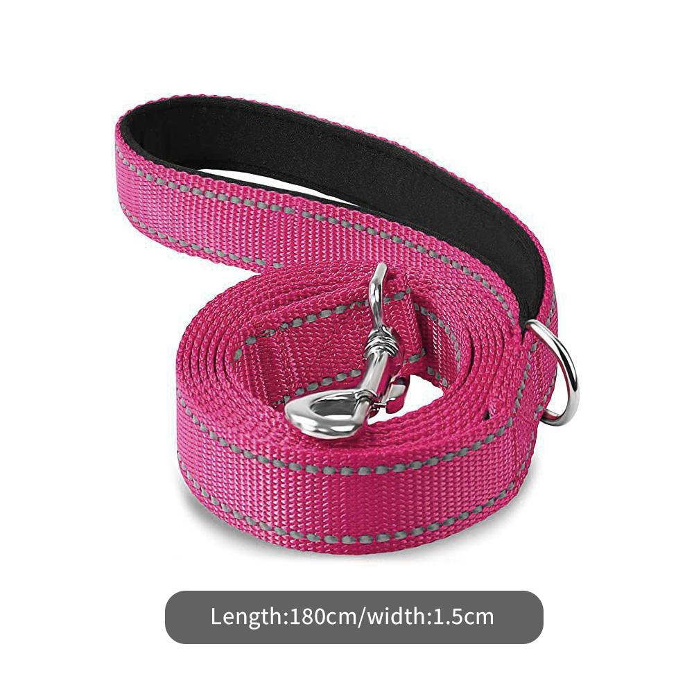 

Шлейка для домашних собак для использования на открытом воздухе, комплект, жилет для собак, регулируемый ремешок, светоотражающая дышащая шлейка для собак, щенков и кошек 180*1.5cm розы красного