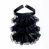 Lace Jabot Collar Victorian Theme Party Neckwear Cosplay Accessory Collar for Halloween Teaparty Dressingup Neckpiece