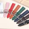 New Leather Watch Strap 18mm 20mm 2mm for Samsung Watch4/5/6/7 40mm 44mm Classic  Replacement Bracelet Lizard Pattern Wristband