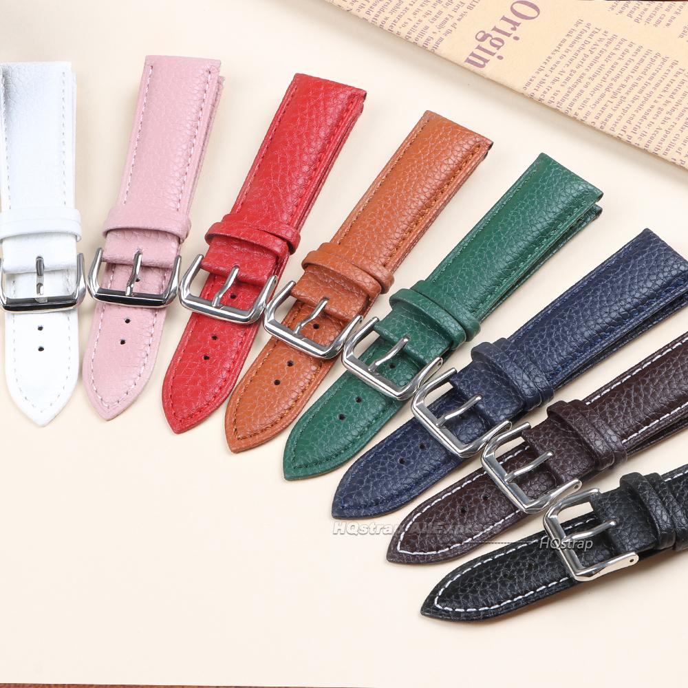 New Leather Watch Strap 18mm 20mm 2mm for Samsung Watch4/5/6/7 40mm 44mm Classic Replacement Bracelet Lizard Pattern Wristband
