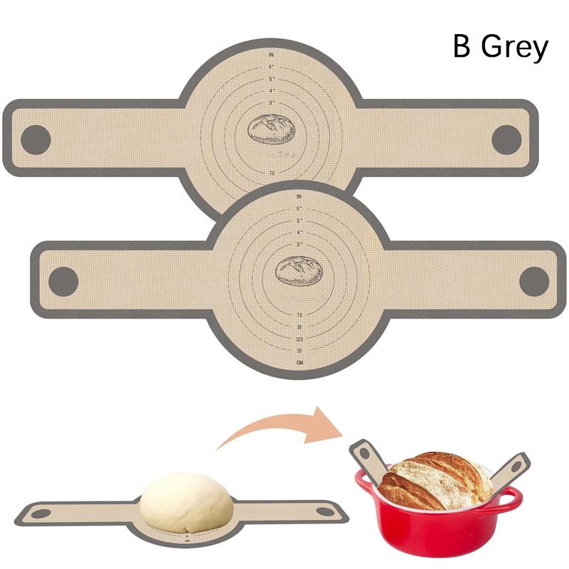 Silicone Bread Sling 1/2 Pcs Non-Stick & Easy Clean Reusable Silicone Bread Baking Mat With Long Handles