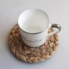 Round Woven Placemats For Dining Table, Water Hyacinth Straw Braided Placemat, Heat Resistant Non-Slip Weave Placemats Handmade