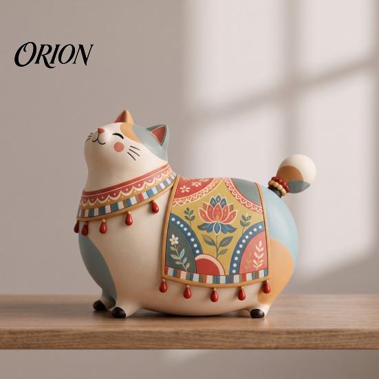 Funny Pet Statues Dachshund Cat/Dog Ornament, Handmade Resin Decorative Figurine, Artistic Themed Rustic Crafts Home Decor Statue for Living Room Desk