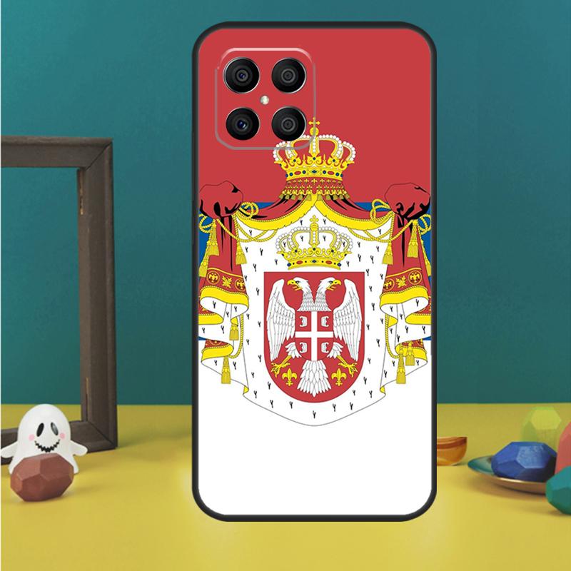 Serbia Flag For Huawei P50 Pro P40 P30 P20 Lite Nova 9 5T P Smart 2021 Case For Honor X8 X7 X9 50