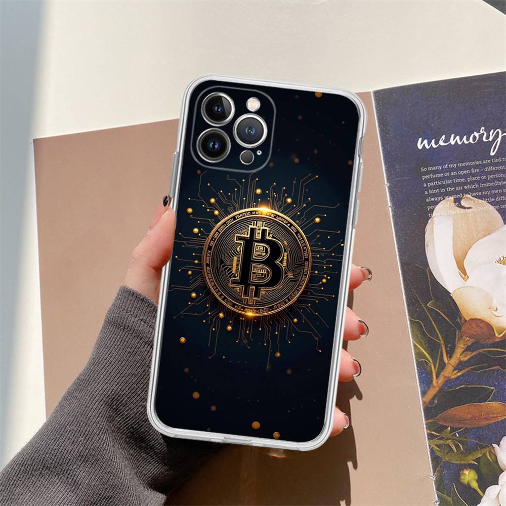 Bitcoin Phone Case For IPhone 17 16 15 14 13 12 11 Pro Max Plus Soft Cover Personalized DIY