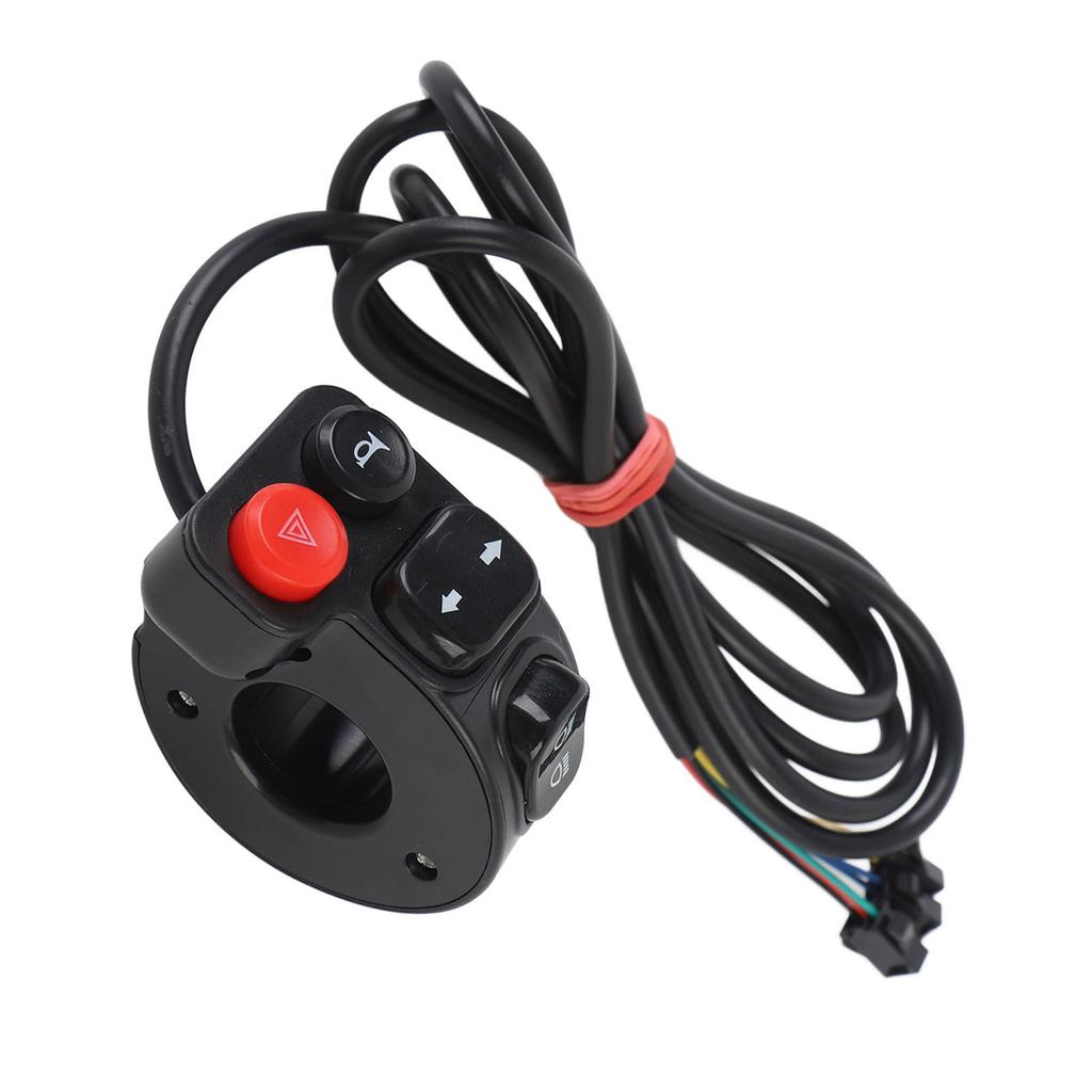 4 In 1 Motorcycle Handlebar Switch Headlight Horn Turn Signal Switch 4.92ft Cable for Electric Bike Scooter