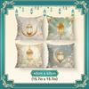 Ramadan-Themed Lantern Flowers Pillowcase Bedroom Sofa Cushion Cover 100% Polyester Living Room Cushion Pillowcase Home Decor